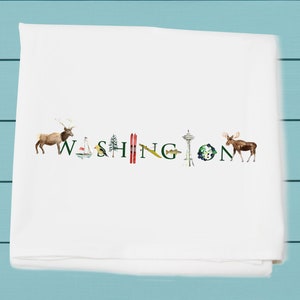 Washington state Tea Towel for kitchen and bar