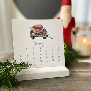 2024 Favorites Desk Calendar by Tina Labadini Designs. The Best watercolor art of the year, Desk calendar and wooden stand, monthly calendar