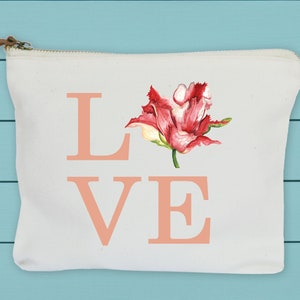 love tulip, zipper pouch