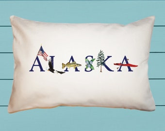 Alaska State Vintage Retro Colors Alaska Throw Pillow Alaska State Vintage Retro Colors Alaska Throw Pillow