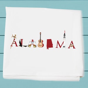 Alabama Flour Sack Towels for kitchen and bar
