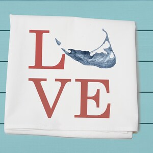 Love Nantucket Flour Sack Towels for kitchen and bar image 1