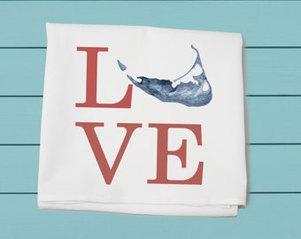 Love Nantucket Flour Sack Towels for kitchen and bar