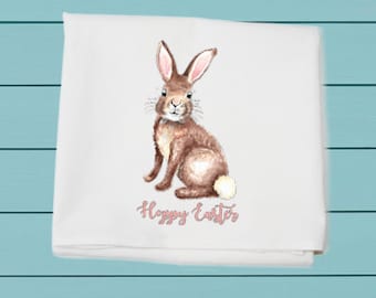 hoppy easter ~ Flour Sack Towel ~ Decorative towel ~ Spring decor ~ cotton towel ~ Kitchen decor ~ Easter