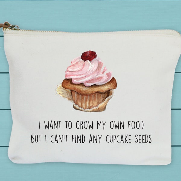 cupcake seeds, zipper pouch