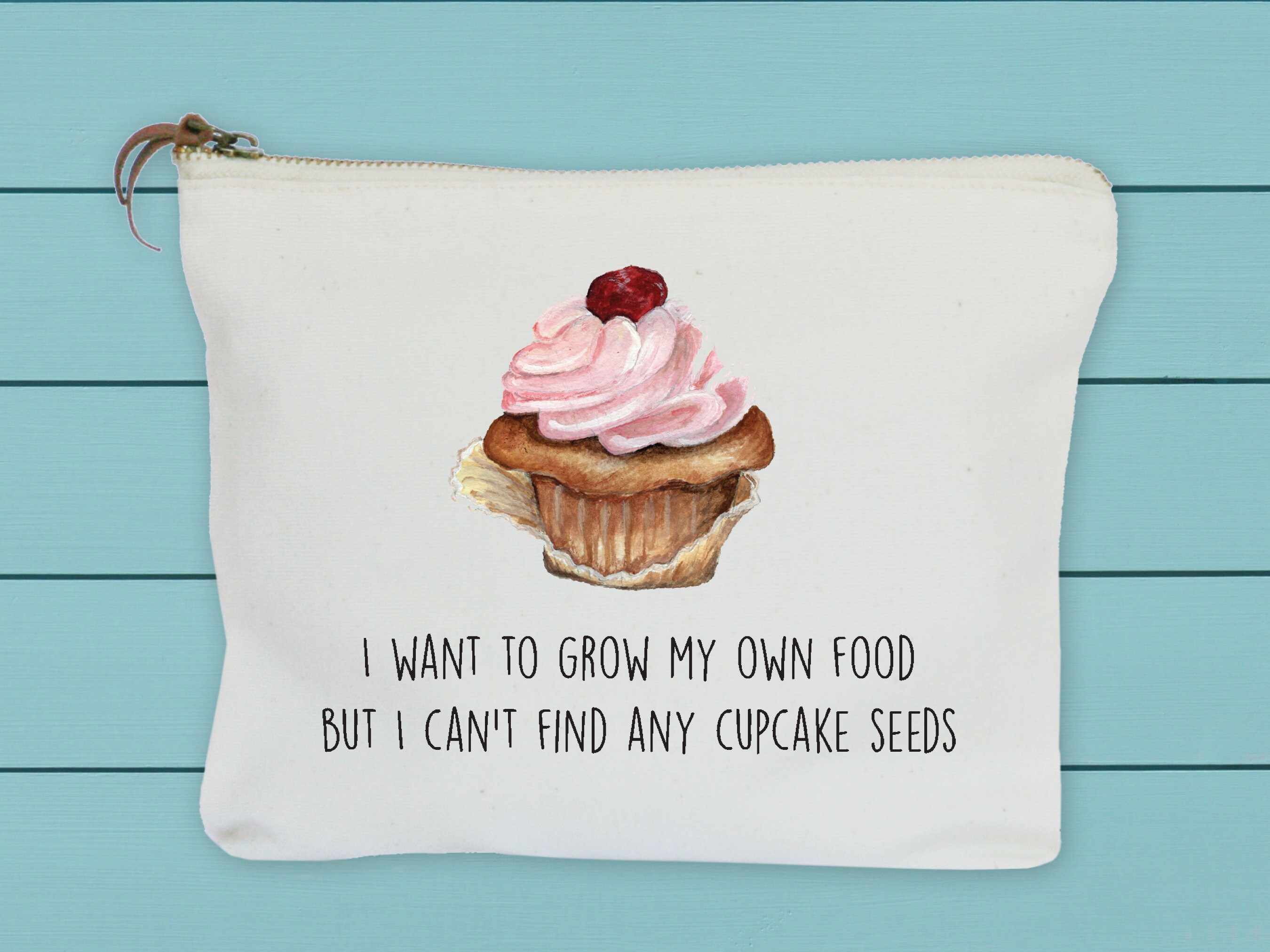 cupcake seeds, zipper pouch