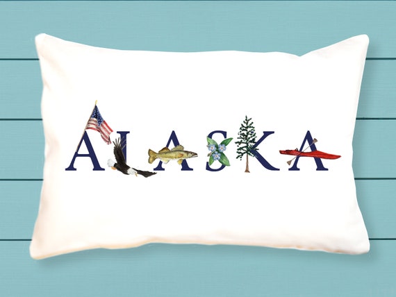 Alaska canvas pillow decorative pillow bolster pillow