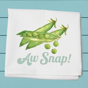 aw snap!, flour sack towel, hostess gift, funny art