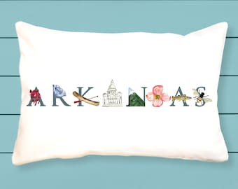 Arkansas canvas kussen - decoratief kussen - bolster kussen