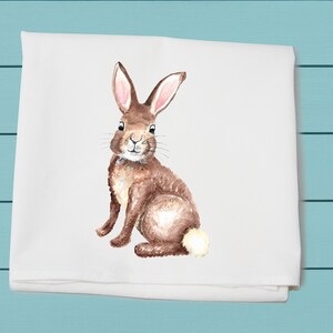 Hoppy Easter Bunny Flour Sack Towel Kitchen Towel Decorative towel image 6