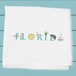 Flour Sack Towels for kitchen and bar - Florida