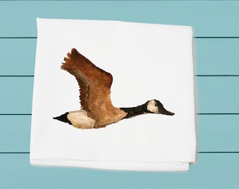 goose ~ flour sack towel ~ 100% cotton machine washable