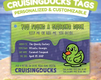 CRUISINGDUCKS Tags (Laminated) - Slime Duck