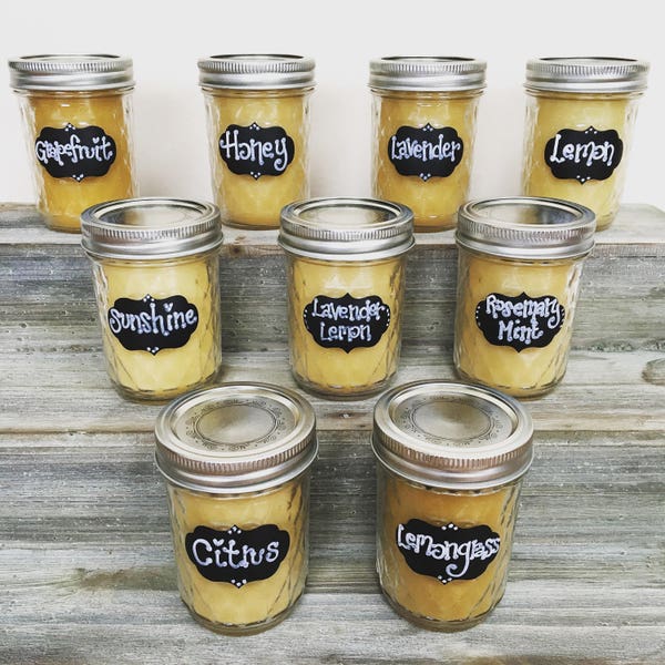 Beeswax Candle, natural aromatherapy candle, essential oils, clean burning, eco-friendly, 100% non-toxic, 8oz mason jar candle