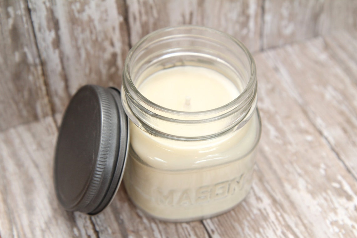 Beeswax Soy Candle Eco Friendly Mason Jar Candle Clean Etsy