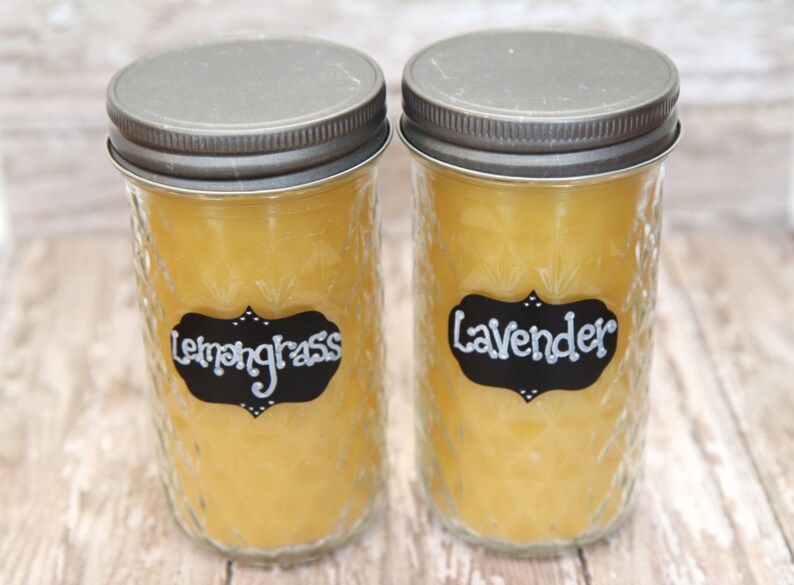 Beeswax Candle Natural 12oz Mason Jar Candle Clean Burning Etsy