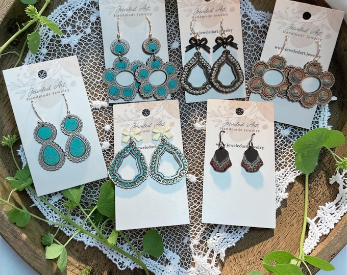 Turquoise Statement Earring Collection – Mixed Styles