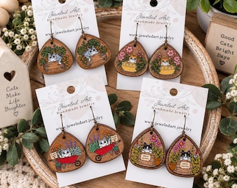 Hand-Painted Garden Cats - 5 STYLES