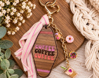 Coffee and Donuts Purse Charm
