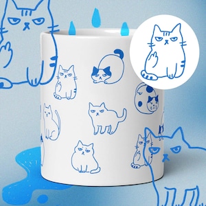 Taza de café de baja energía – Regalo divertido para introvertidos – Taza para combatir el mal humor matutino – Taza con humor pasivo de oficina – Bonita pero superada – Taza de cerámica para introvertidos