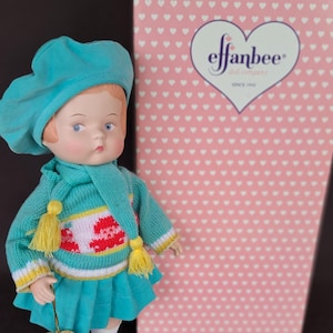 SALE - Effanbee porcelain Patsy 15 inch doll - authentic repo from Effanbee Co & original box - certificate