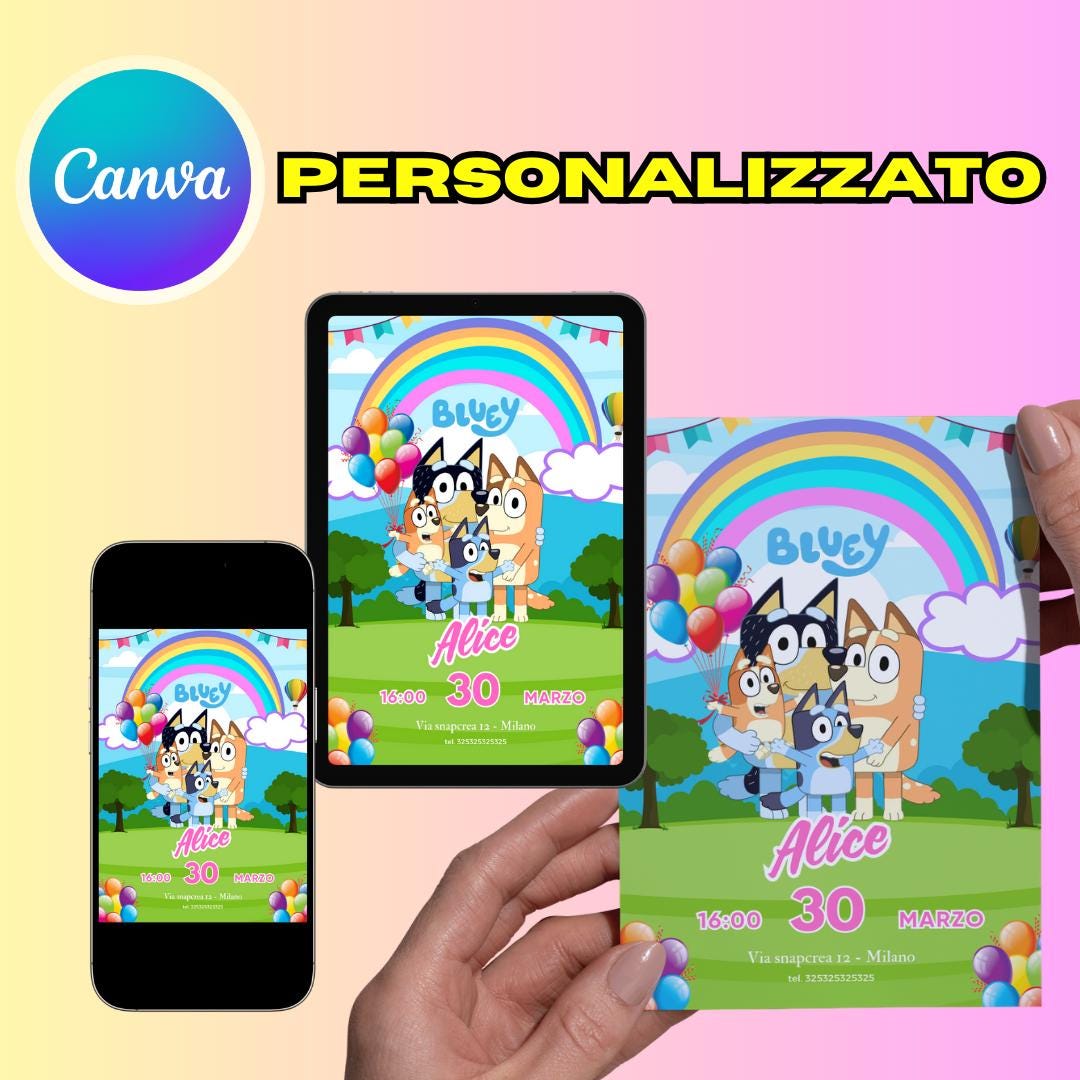 Editable Invite on Canva
