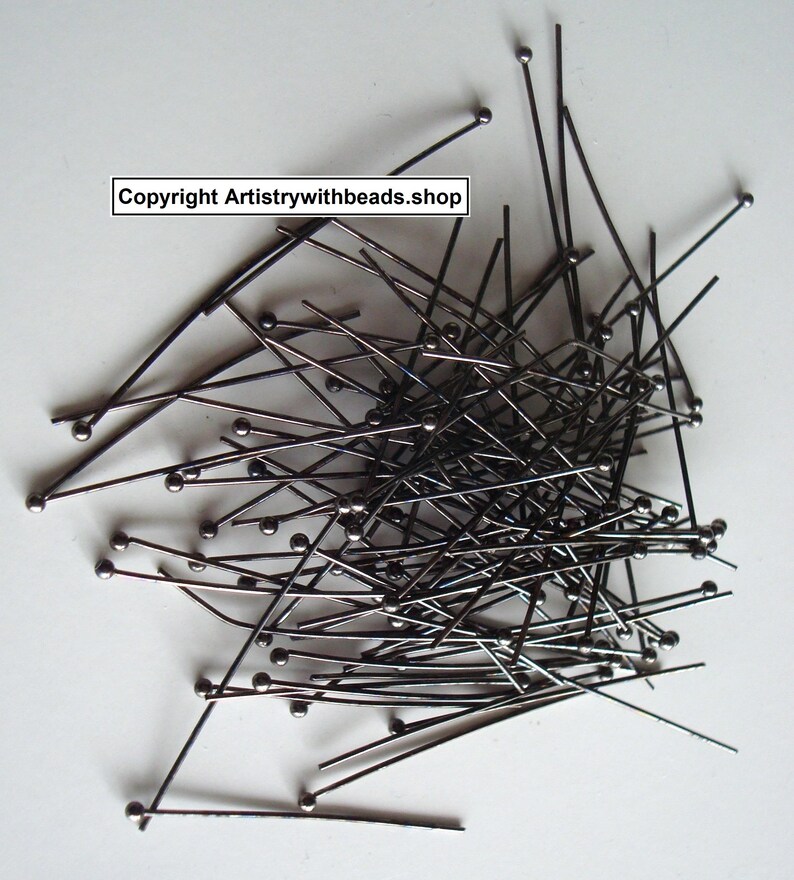 Pin 22 100 Oxidized Black Ball Head Pins, 22 Gauge, 1.5 Inch FPS060B - Etsy