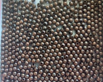 2MM SPACER round beads antique copper plated necklaces bracelets 100/500/1000pcs FPB007