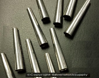 Aluminum cones 10 Authentic 32mm Native American craft jewelry supplies regalia bead findings FPS108