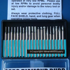 Diamond drill bit shaped tip sampler 20 pcs various shapes grit styles our pick 120 and 150 grits T081