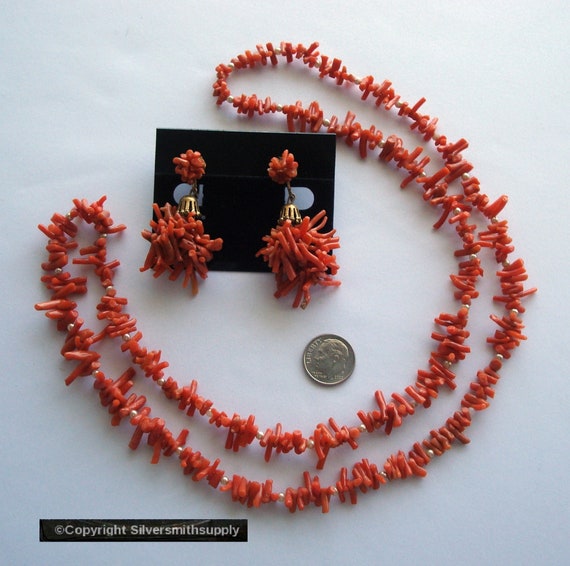 Natural Red Mediterranean Vintage Coral 30 Inch N… - image 1