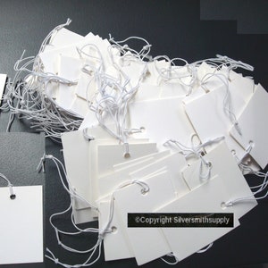 ETIQUETAS DE PREÇO 100 joias de papel branco grande escrita na etiqueta 1 5/8 "x 1 1/4" 40X30mm PT008