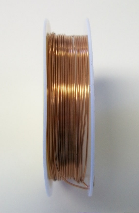 24 Ft Dk Rose Gold Plated Copper Round Wire 22ga Create Wire