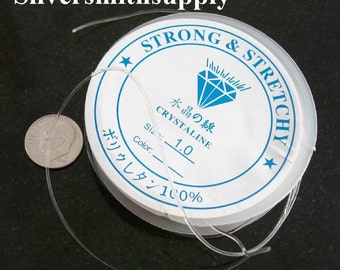 4 Meter Klare elastische Perlenkette Faden Perlenschnur dehnbar klar M058 klar