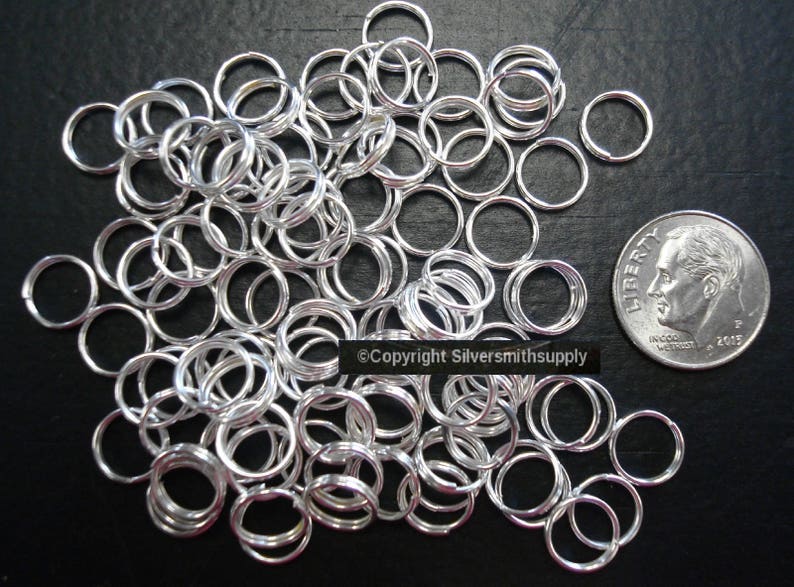 8mm Silver Plated Split Rings Jump Rings 100 Pcs Charm - Etsy