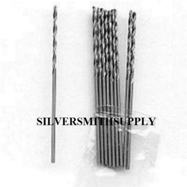 10 Jewelers mini steel twist drill bits 1mm drills for metal, wood, shell, bone, pearls, plastic