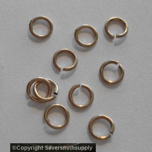 14kt Gold filled 4mm 22 gauge round wire open jump rings 10 pcs GF002