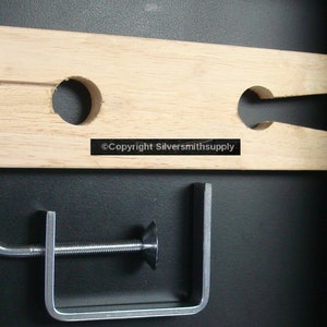 Wooden Sawing Bench Pin With Jewelers Bench Metal Clamp Wood hand tools T077