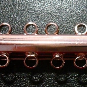 4 Strand magnetic medium rose gold plated metal clasp for necklace, or bracelet fpc035