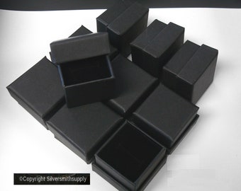 Ring Box jewelry displays 10 Matte Black 2&quot; cardboard ring boxes JD041
