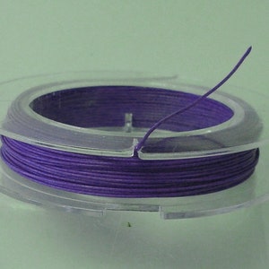32 Ft Med Purple TIGER TAIL Nylon Coated Stainless Beading wire .018 in .45mm 25 ga TT112
