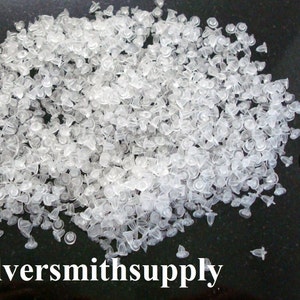 1000 tapones de goma para pendientes, cierres para pendientes, tapones para pendientes con forma de anzuelo FPE015C