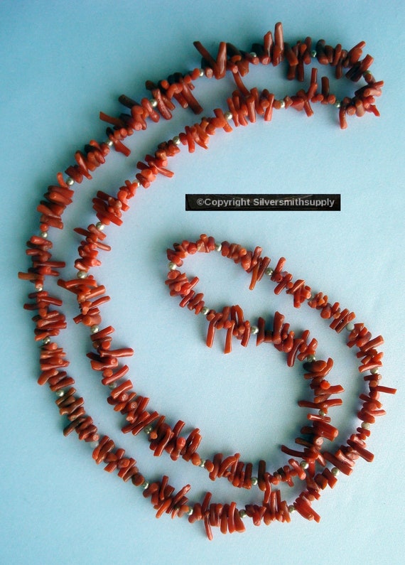 Natural Red Mediterranean Vintage Coral 30 Inch N… - image 3