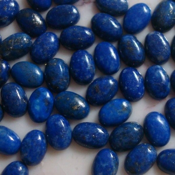 Lapis cabochon natural Afghanistan Lapis Lazuli oval cabochons 8x10mm cb010