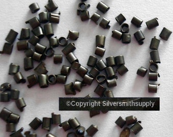 Cuentas de engarce de tubo pequeño de cobre chapado en bronce de 1,5x1 mm 100 fps126