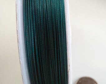 Tiger tail beading wire TURQUOISE 328 FT 100 meters .45mm .018" 26 Stainless TT120