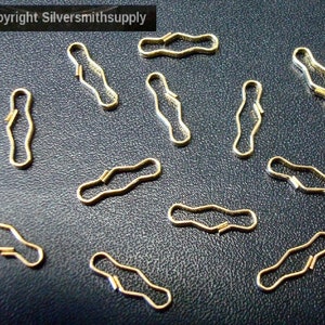 Schmuck Verschlüsse, Zubehör 12 Stück 11X3mm vergoldet Metall Lanyard Verschlüsse fpc009