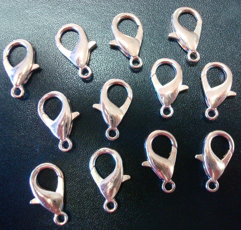 1 OR 10 Light Rose gold plated metal lobster claw parrot trigger jewelry clasps 16mm fpc380