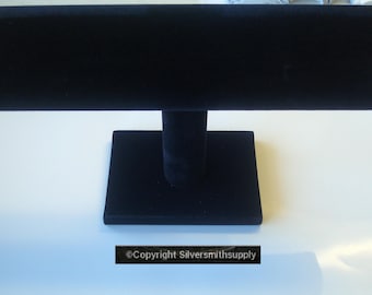 T BAR Bracelet Jewelry Display flat topped black velvet over wood holds multiple bracelets or bangles JD022B
