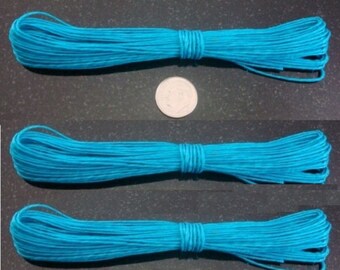 3 Rolls HEMP beading cord 90 ft TURQUOISE .5-1mm create necklaces lace 27meters m111b
